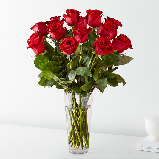 Long Stem Red Rose Bouquet – Flowers By Albert, Lowell MA
