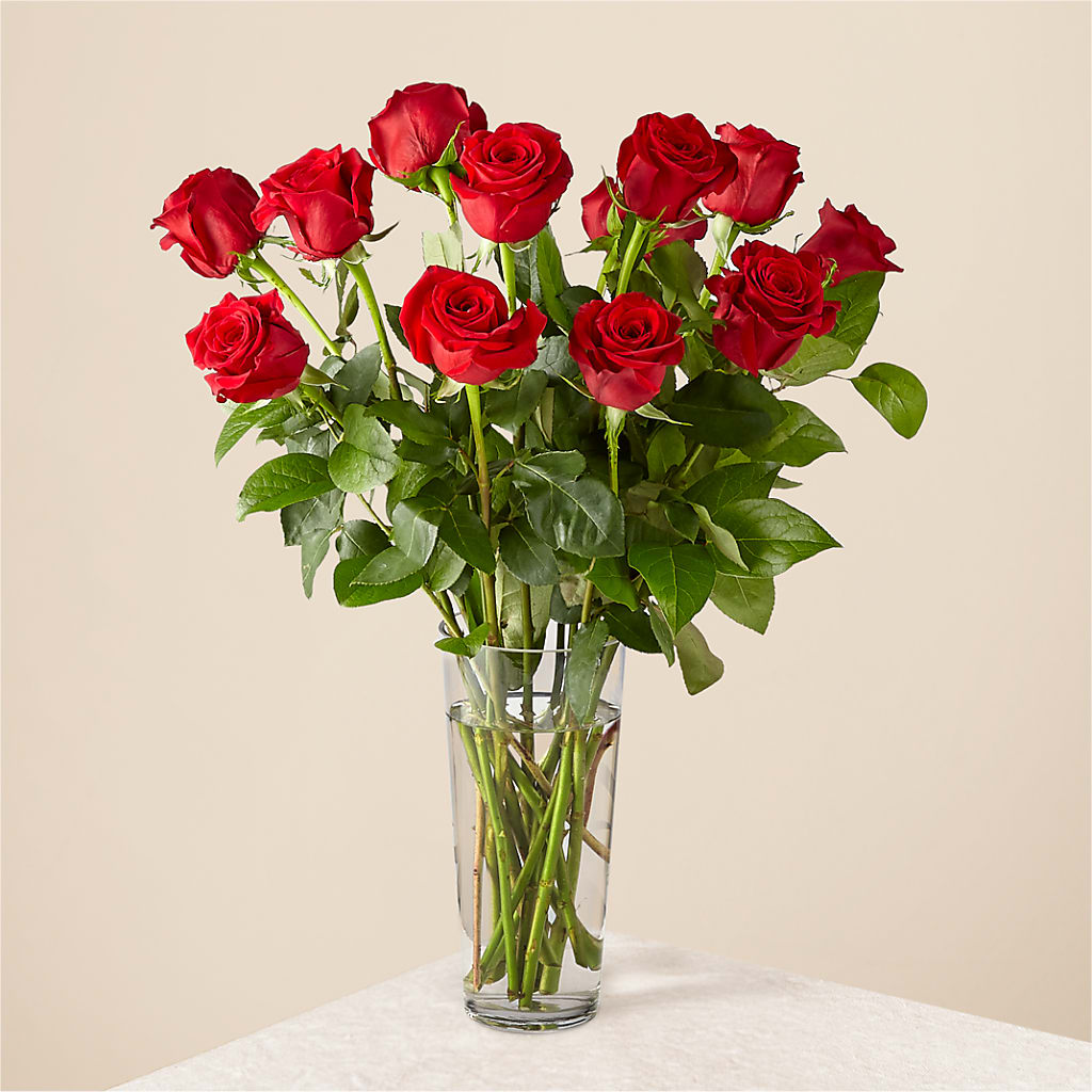 Long Stem Red Rose Bouquet – Flowers By Albert, Lowell MA