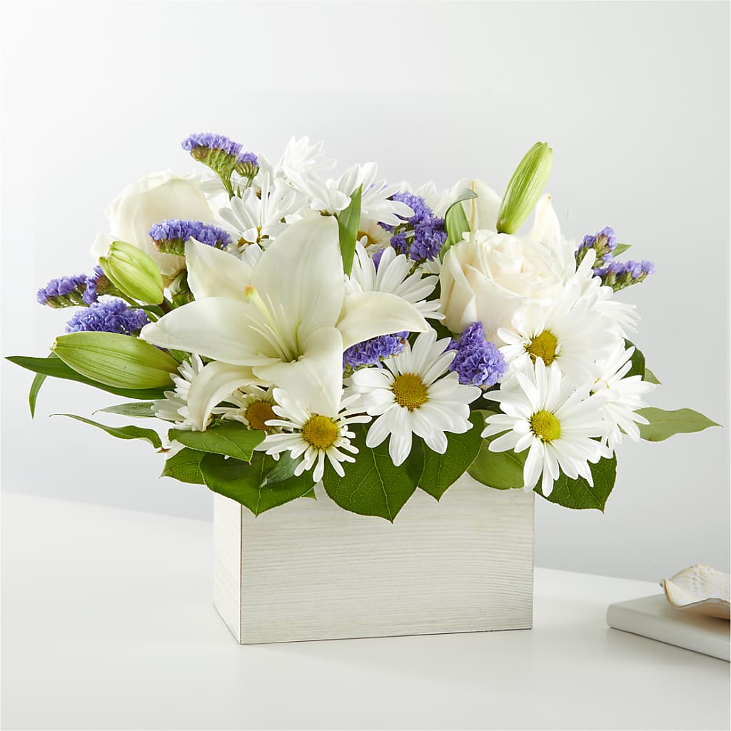Beyond Blue Box Bouquet – Flowers By Albert, Lowell MA