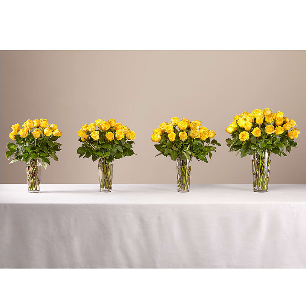 Long Stem Yellow Rose Bouquet – Flowers By Albert, Lowell MA