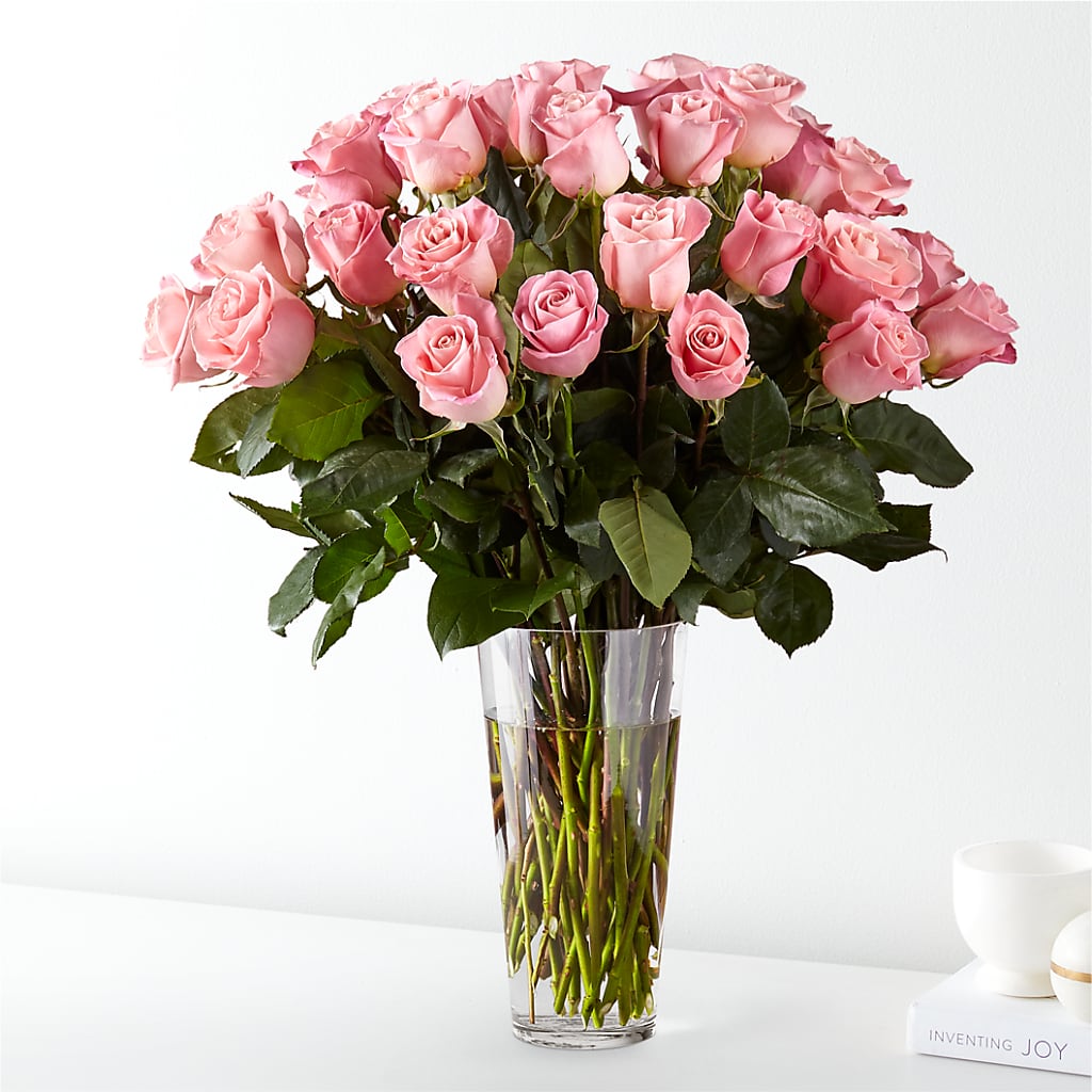 Long Stem Pink Rose Bouquet – Flowers By Albert, Lowell MA