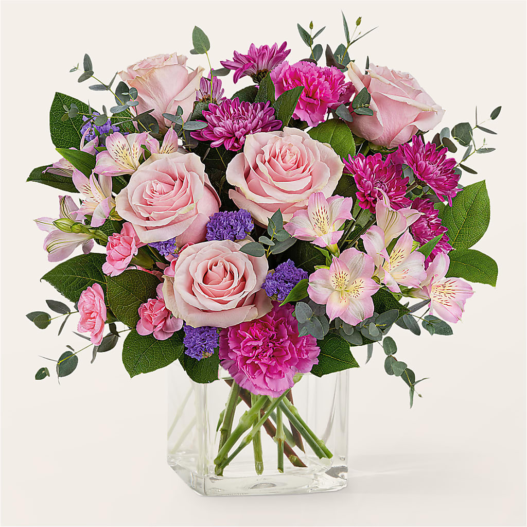 Rosy Radiance Bouquet – Flowers By Albert, Lowell MA