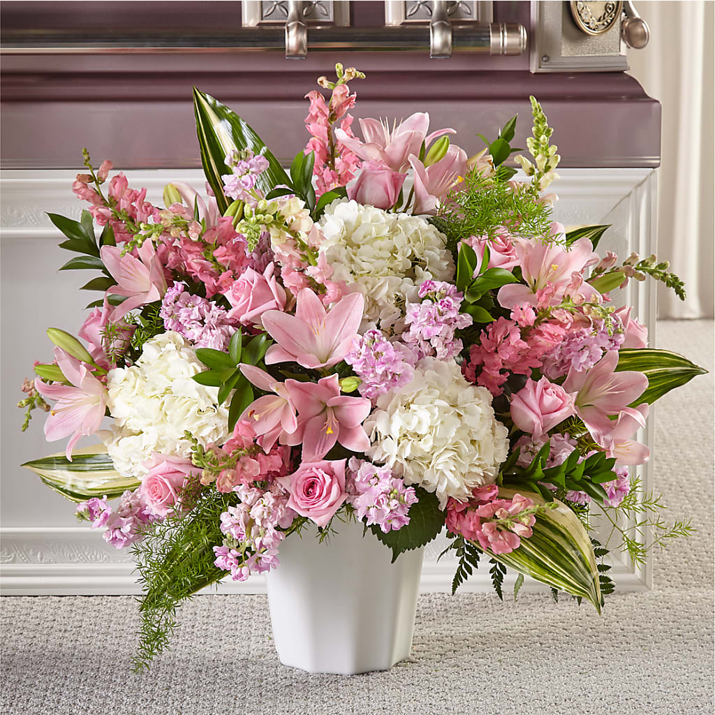 Simply Serene Floor Basket – Flowers By Albert, Lowell MA