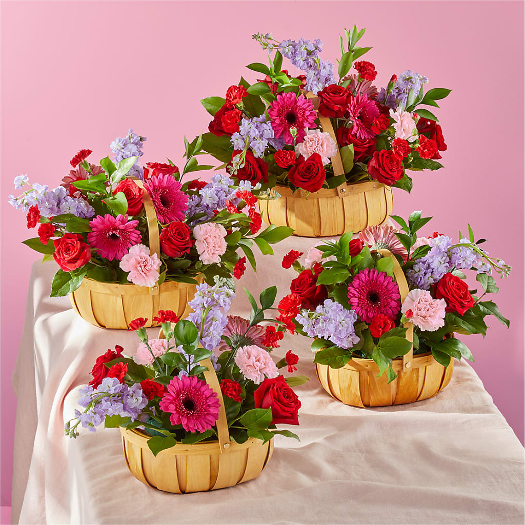 Pink Picnic Basket – Flowers By Albert, Lowell MA