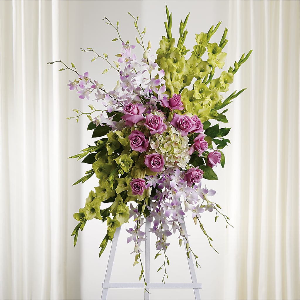 Lasting Legacy Standing Spray – Flowers By Albert, Lowell MA