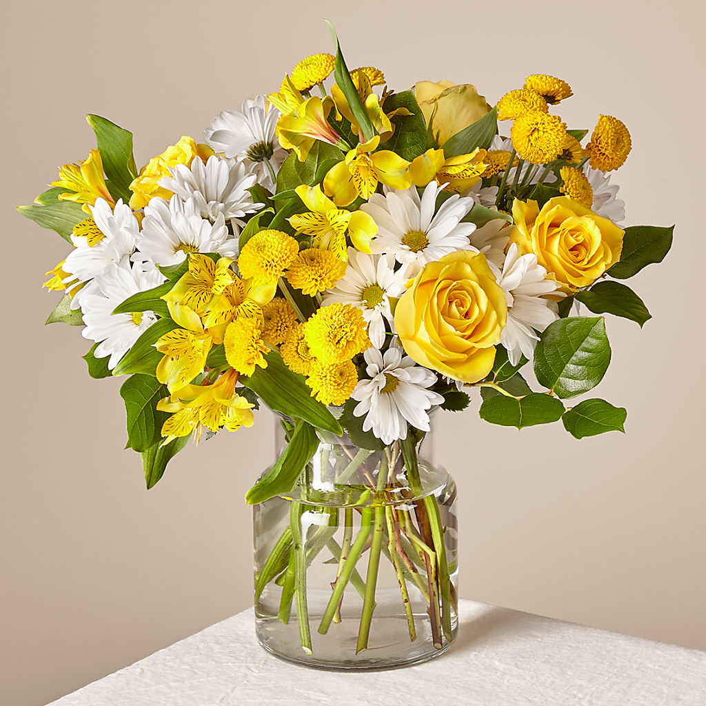 Sunny Sentiments Bouquet – Flowers By Albert, Lowell MA