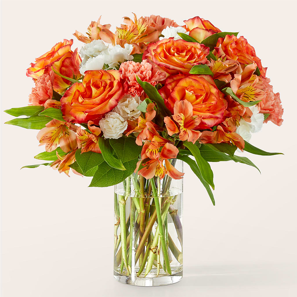 Apricot Glow Bouquet – Flowers By Albert, Lowell MA