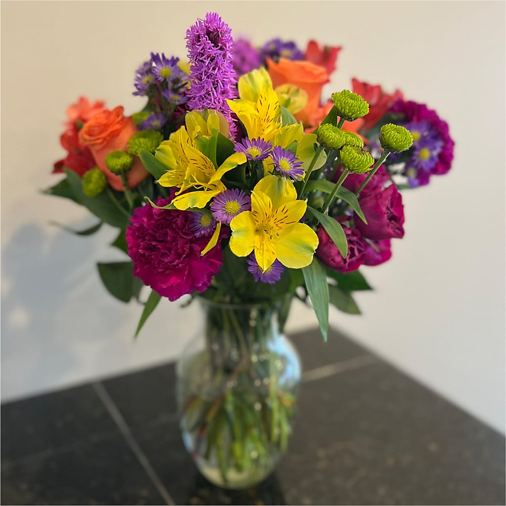 Bold & Bright – A Florist Original –  Flowers By Albert, Lowell MA