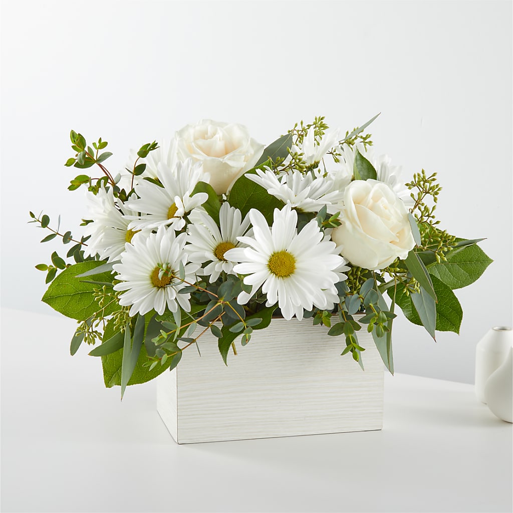 Fresh Linen Box Bouquet –  Flowers By Albert, Lowell MA