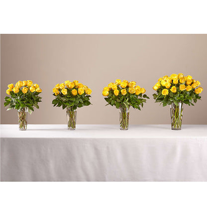 Long Stem Yellow Rose Bouquet –  Flowers By Albert, Lowell MA