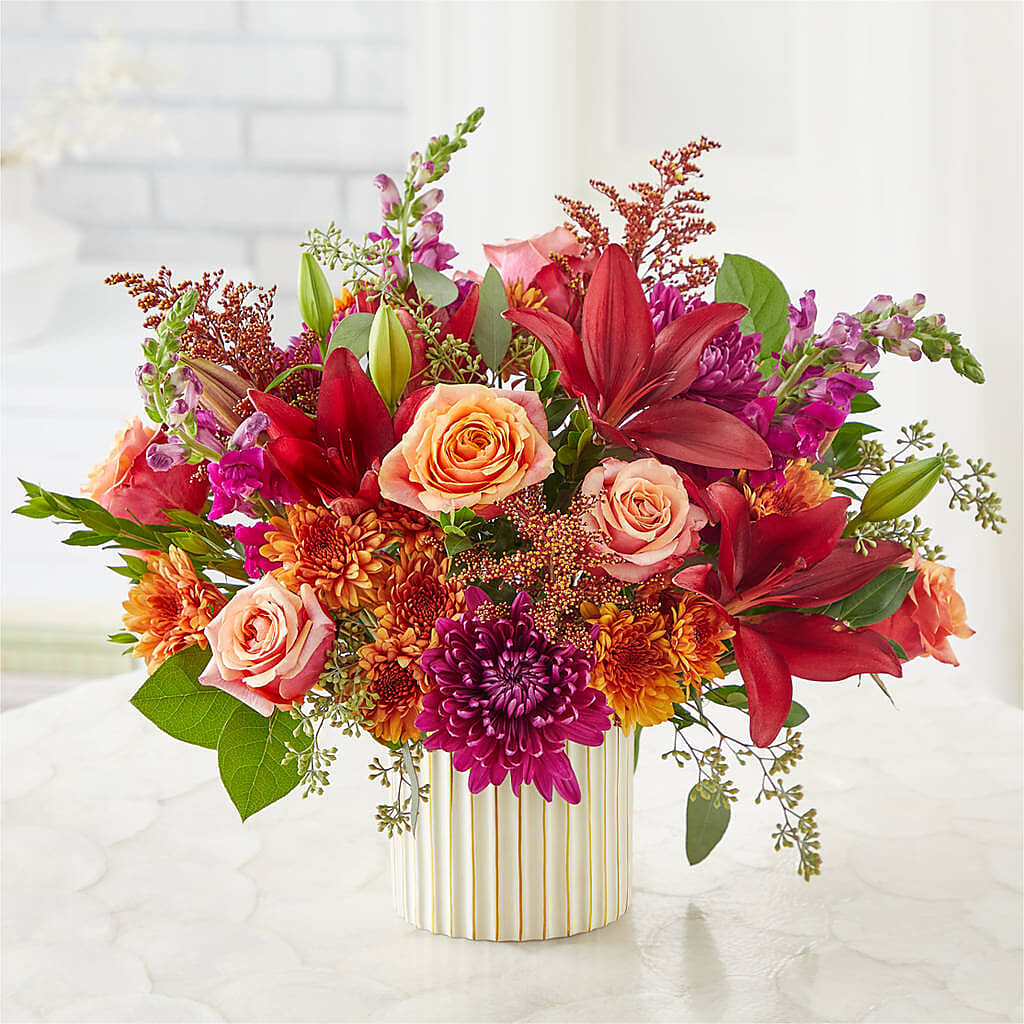 Burgundy Landscape Bouquet –  Flowers By Albert, Lowell MA