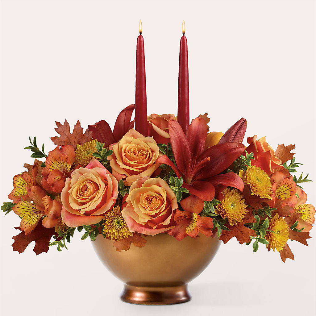 Harvest Table Centerpiece –  Flowers By Albert, Lowell MA