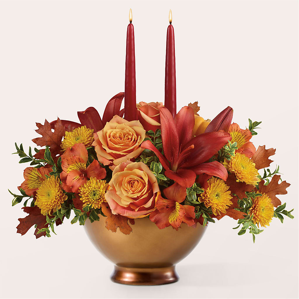 Harvest Table Centerpiece –  Flowers By Albert, Lowell MA