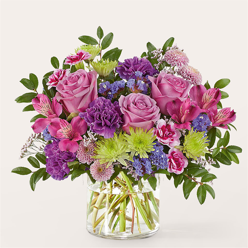 Glass Half Full Bouquet –  Flowers By Albert, Lowell MA