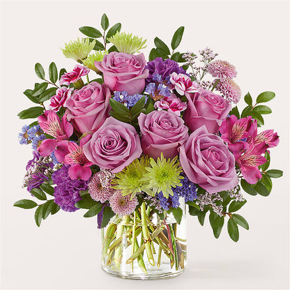 Glass Half Full Bouquet –  Flowers By Albert, Lowell MA