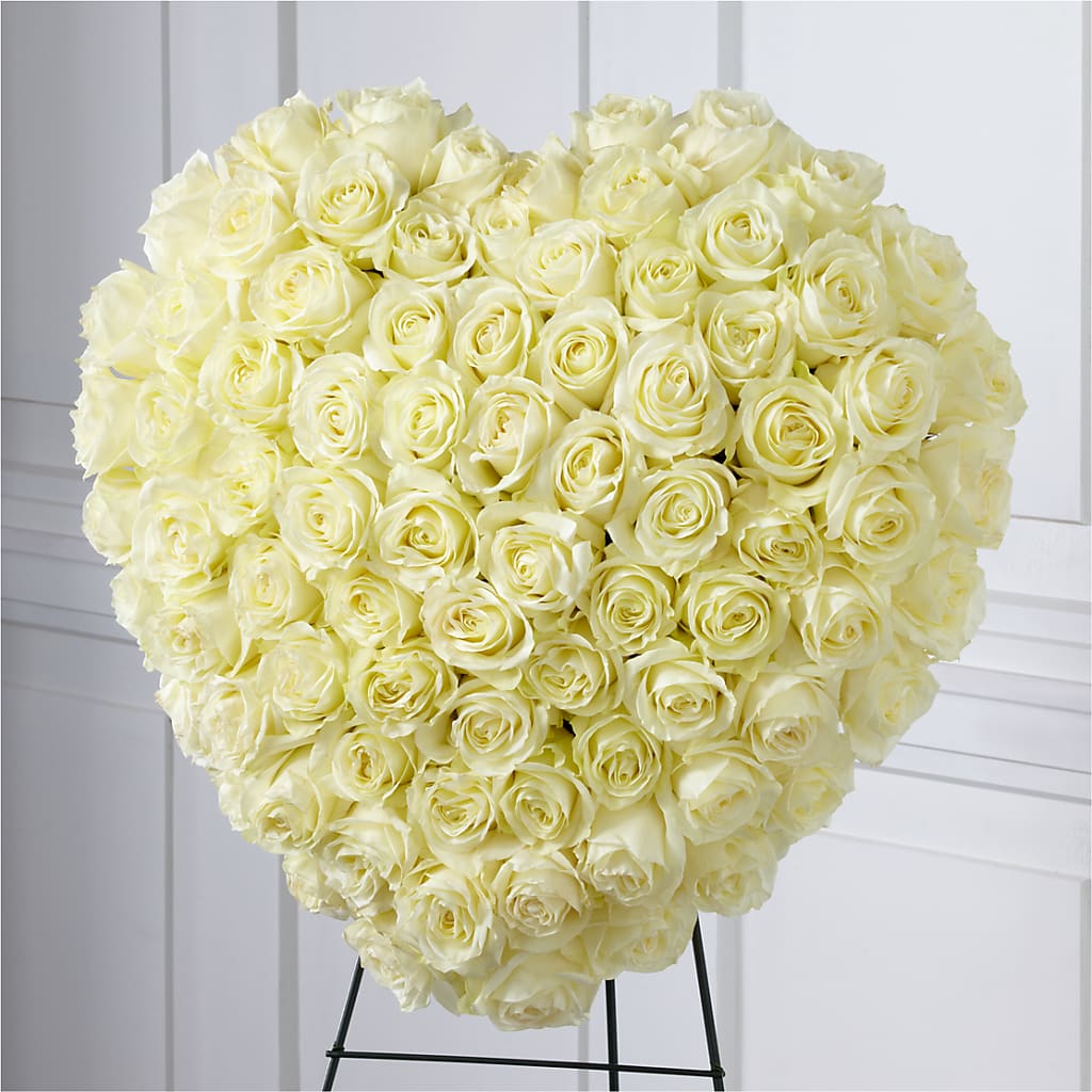Elegant Remembrance Standing Heart –  Flowers By Albert, Lowell MA
