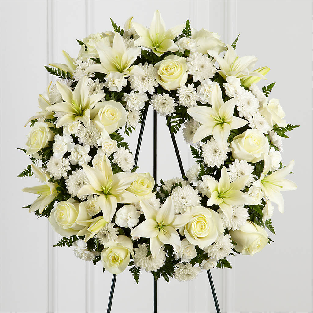 Treasured Tribute Wreath –  Flowers By Albert, Lowell MA