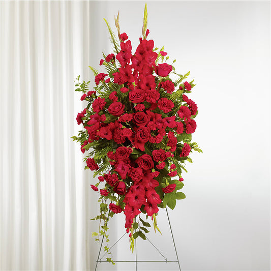 From the Heart Standing Spray –  Flowers By Albert, Lowell MA