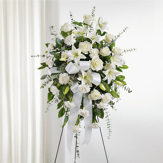With Care Standing Spray –  Flowers By Albert, Lowell MA