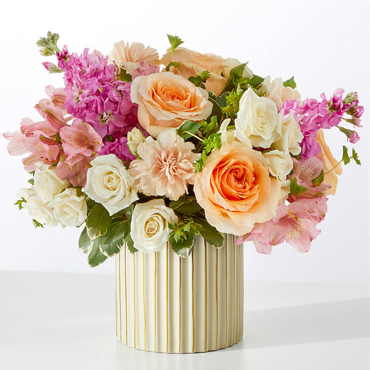 Paradise Bouquet with Ivory Vase –  Flowers By Albert, Lowell MA