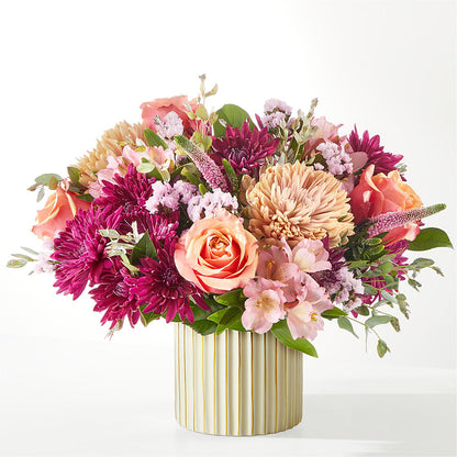 Berry Cobbler Bouquet with Ivory Vase –  Flowers By Albert, Lowell MA