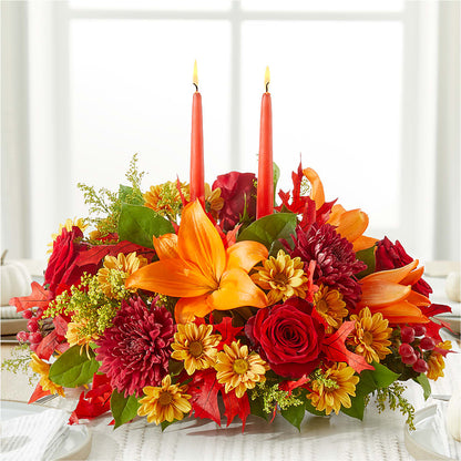 Autumn's Embrace Centerpiece –  Flowers By Albert, Lowell MA