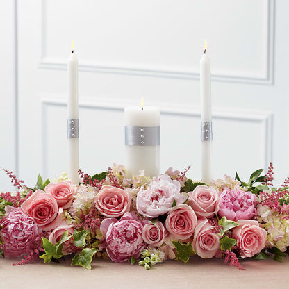 Worldwide Romance Unity Candle Arrangement –  Flowers By Albert, Lowell MA